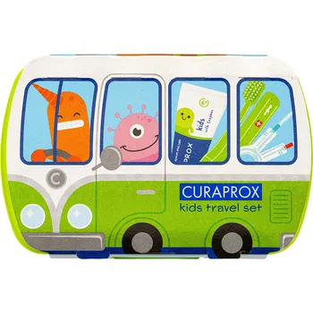 Zubní kartáček Curaprox Travel set KIids zelený