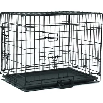 přepravka pro zvíře AK Pets A.K. skládací klec černá 2x dveře 63 x 44 x 50,5 cm