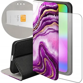 Pouzdro na mobilní telefon Flipové pouzdro Hello Case pro Xiaomi Redmi Note 9 Pro fialové
