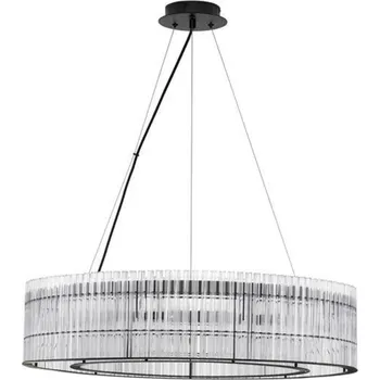 NOVA LUCE závěsné svítidlo BAROK závěsné svítidlo matná černá a čiré sklo 10xG9 9006056