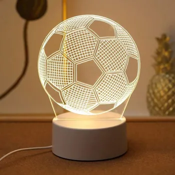 Fotbalový míč 3D lampička - fotbalový míč