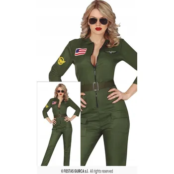 Karnevalový kostým Kostým Pilotky Stíhačky Převlek Top Gun Maverick F16 XL