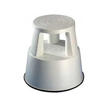 Stolička na kolečkách pro obchod, sklad, stupínek šedá