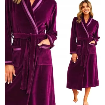 Dámské noční prádlo DÁMSKÝ ŽUPAN DOCTOR NAP 1078 L / 40 Bordó (Vínová)