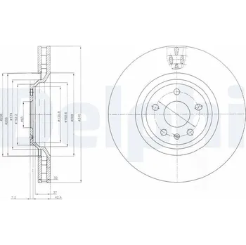 Brzdový kotouč Brzdový kotouč DELPHI BG9054