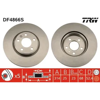 Brzdový kotouč Brzdový kotouč LUCAS DF4866S