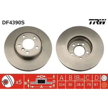 Brzdový kotouč Brzdový kotouč LUCAS DF4390S