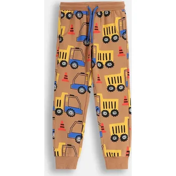 Chlapecké tepláky hnědé s potiskem bagru, velikost 122 Coccodrillo ZC5