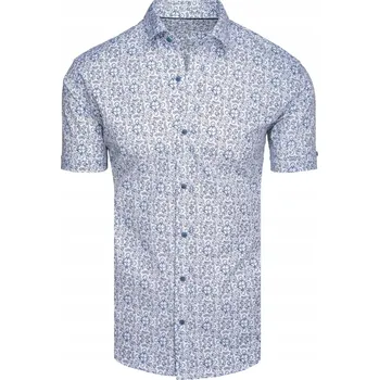 Pánská košile DStreet pánská košile casual KX1054 krátký rukáv regular střih bavlna velikost 3XL