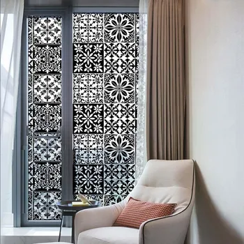 Tapeta Ozdobná fólie na okno - vintage mozaika