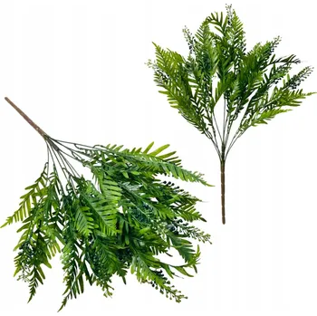 umělá květina KYTICE LISTŮ KAPRADÍ S BORŮVKAMI UMĚLÉ LISTY REALTOUCH PRO ARANŽMÁ 60 cm