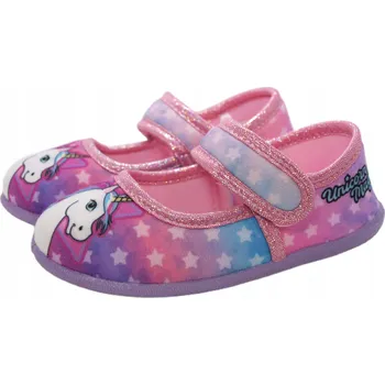 Dívčí bačkory PAPUČE dívčí JEDNOROŽEC velikost 24 balerínky do školky