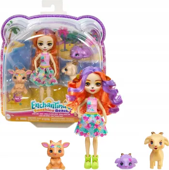 Panenka Enchantimals Rodina koziček Sada panenka + zvířátka HXC00