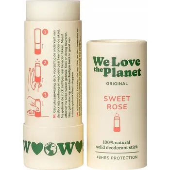 Deodorant, tuhý v kartonovém obalu SWEET ROSE bez hliníku, We Love The Planet