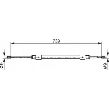 Brzdová hadice Bosch 1 987 477 691 Lanko ruční brzdy
