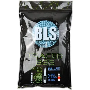 Airsoftová kulička Airsoftové kuličky Tracer BLS 0,25g, 5000bb, nasvětlující modré