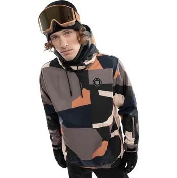 SIROKO Pánská snowboardová bunda W1 Sandboard Černá XL KAŠTANOVÁ|ČERNÁ