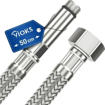 plotová tvarovka Hadice na pitnou vodu VIOKS 1/2 palce (19,3 mm) s převlečnou maticí x M10 50 cm a flexibilní