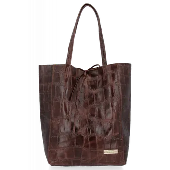 Kabelka Kožené kabelka univerzální Vittoria Gotti čokoládová V299COCO