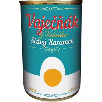 Alkoholický nápoj Fleret Valašský vaječňák slaný karamel 13 % 0,42 l plech/karton