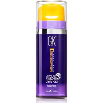 GK Hair Bombshell Leave-In Cream vyživující bezoplachový kondicionér pro všechny typy blond vlasů s pumpičkou 100 ml
