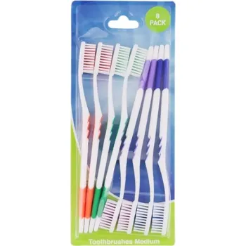 Zubní kartáček Zubní kartáčky 8 ks, vícebarevné