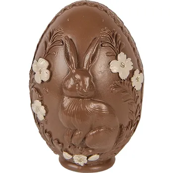 Velikonoční dekorace Clayre & Eef - Dekorativní vajíčko CHOCOLATE 6PR6012
