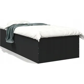 Postel Rám postele černý 193 x 78 x 45 cm z dřevěného kompozitu