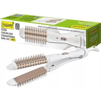 Péče o vlasy Kulmo-žehlička na vlasy na vlasy 2v1 Maestro MR-263 55W bílá
