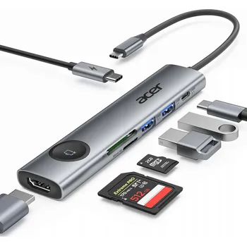 USB hub ROZDZIELACZ ADAPTER HUB USB-C ACER 7V1 HDMI 4K SD