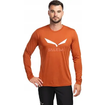 Pánské tričko SALEWA Pánské trekové tričko s dlouhým rukávem Solidlogo Dry oranžové 52_XL