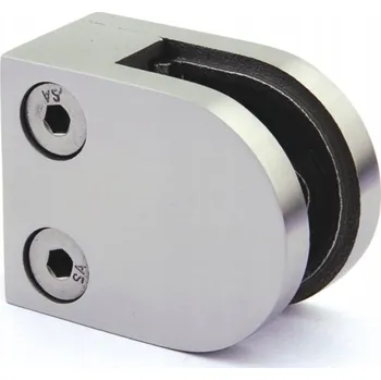 Zábradlí DRŽÁK SKLA ZÁBRADLÍ 40X50 INOX PRO ROVNÉ POVRCHY, PLOCHÝ BROUŠENÝ