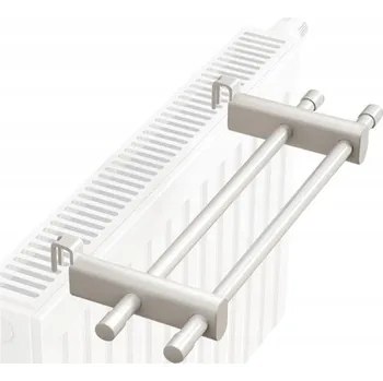 Sušák na prádlo SUŠÁK NA RADIÁTOR 50 CM 2 TYČE BÍLÝ NASTAVITELNÝ BEZ VRTÁNÍ