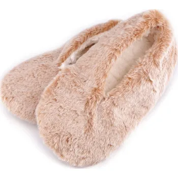 Dámské baleríny Dámské zimní balerínky s protiskluzem, velké, 53 (vel. 35-38) béžová světlá