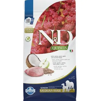 Krmivo pro psa N&D QUINOA Dog GF Senior Lamb, Green Apple and Coconut Medium & Maxi 2 kg