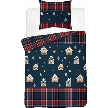 Povlečení Povlečení zimní 140x200 + 1 Ks 70x80 cm vánoční 100% bavlna VZOR: 5816 A
