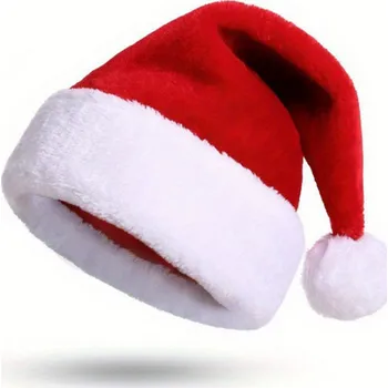 Vánoční dekorace Čepice Mikuláše Vánoční S Bambulí Červená 35 x 28 x 28cm