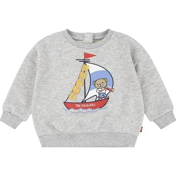 Kojenecká mikina Levi's LEVIS SAILING 3D CREW 6EM320 šedá 09X, vel. 74