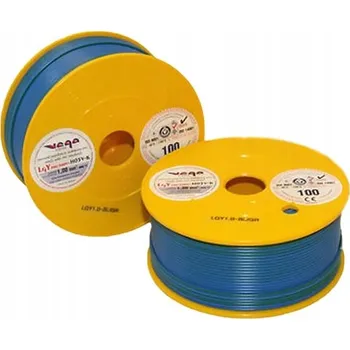 elektrický kabel Vodič LGY/H05V-K 1,00 mm2 100 m Modro-Zelený