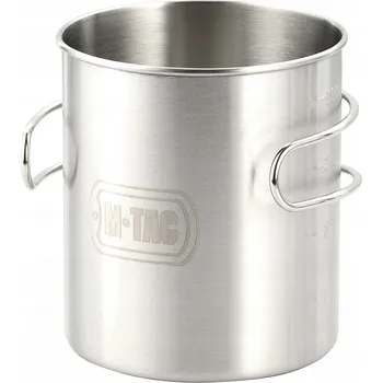 Turistický hrnek M-Tac se skládací rukojetí CL1C-M37-A stříbrný 450 ml