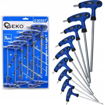 Šroubovák SADA ŠROUBOVÁKŮ TORX TYP T 9 PRVKŮ OCEL CHROM-VANADOVÁ CrV