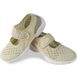 Dámské baleríny se zapínáním na na suchý zip, tenisky béžové, velikost 38