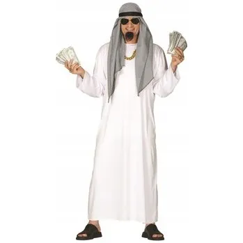 Karnevalový kostým Kostým Pánský Šejk Arabský Šejk L Dubaj Peníze