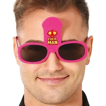 Karnevalový doplněk Guirca Brýle FuckMan s penisem růžové