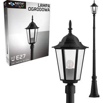 Venkovní osvětlení Osvětlovací sloupek Masterled E27 229 cm černý