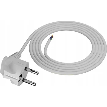 elektrický kabel PLAST-ROL připojovací kabel s vidlicí bílý PP-50/2m/3x0,75
