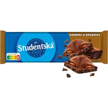 Čokoláda Orion Studentská pečeť Hořká čokoláda Caramel and Brownies