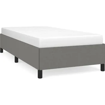 Postel Rám postele tmavě šedý 193 x 93 x 35 cm, látka, překližka
