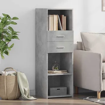 Příborník do zásuvky vidaXL Skříň highboard betonově šedá 40x42,5x124 cm kompozitní dřevo