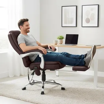 OMAXI Kancelářská židle Rubia s masážní funkcí imitace kůže 373368